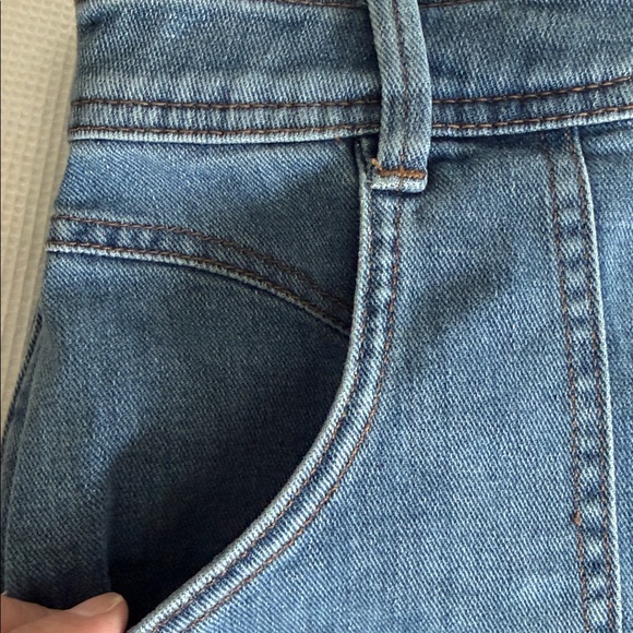 Madewell Cuffed Blue Denim Patch-Pocket Shorts Shirt 25 - Picture 13 of 14